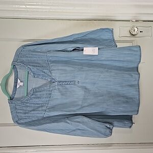 NWT Light Chambray Top- Large
